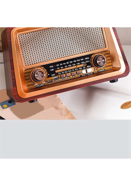 Retro Taşınabilir Radyo Kablosuz Bluetooth Hoparlör Stereo Am/fm Radyo Alıcı Oynatıcı USB Tf Aux Mp3 Klasik Stil (Yurt Dışından) indirimleri