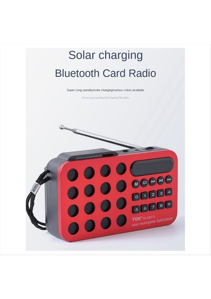 Tgk Güvenilir Fm Radyo Güneşçi Şarjı Kablosuz Radyo Desteği USB Tf Kart Oynat Bluetooth Radyo Alıcı Mavi (Yurt Dışından) indirimleri