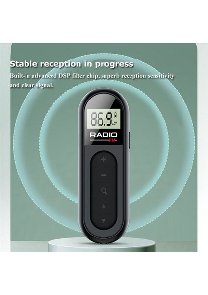 2x Mini Pocket Fm Radyo Şarj Edilebilir Taşınabilir 76-108MHZ Radyo Alıcı Arka Işıklı LCD Ekran Kablolu 3 5mm Kulaklık (Yurt Dışından) indirimleri