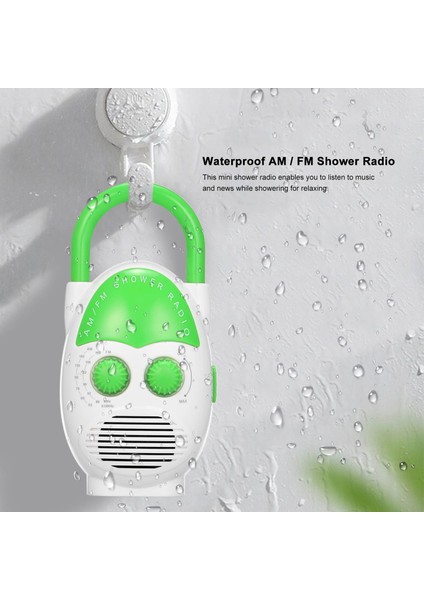 Mini Am Fm Taşınabilir Duş Radyo Su Geçirmez Hoparlör Banyo Radyo Ayarlanabilir Hacim Ekleme Kartı (Yurt Dışından) fırsatları