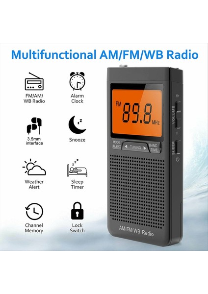 Taşınabilir Hava Radyosu Fm Am Noaa Acil Cep Radyosu Hava Durumu Uyarı Çartı Saat Mini Elden Taşıma (Yurt Dışından) modelleri