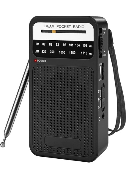 Am Fm Pocket Radyosu Hoparlörlü Transistör Radyo Kulaklık Jack Iç Mekan Için Taşınabilir Radyo Açık Hava Kullanımı (Yurt Dışından)