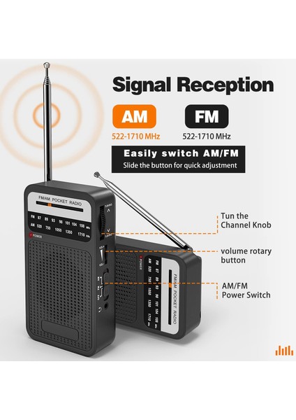 Am Fm Pocket Radyosu Hoparlörlü Transistör Radyo Kulaklık Jack Iç Mekan Için Taşınabilir Radyo Açık Hava Kullanımı (Yurt Dışından) fırsatları
