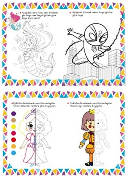 Eğlenceli Etkinlikli Eğitici Boyama Seti 10 Kitaplı 160 Sayfa Kollektif 3+ Yaş