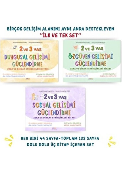 2 ve 3 Yaş Eğitici Etkinlik Seti Duygusal-Sosyal-Özgüven Gelişimini Destekler Anonim Yazar