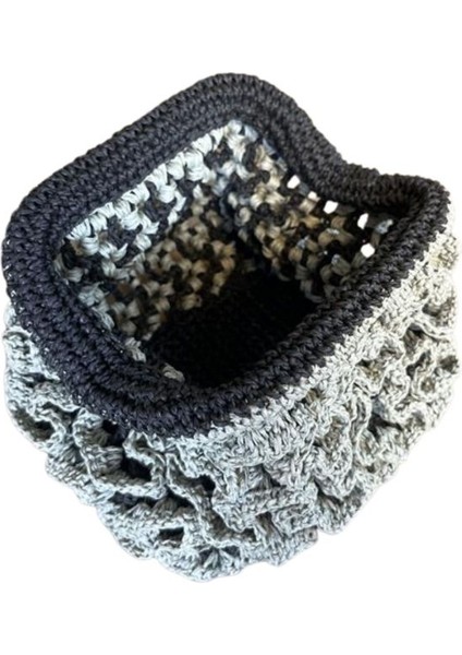 4273 El Yapımı Fırfır Model Kağıt Ip Clutch Çanta / 15 x 20 cm fırsatları