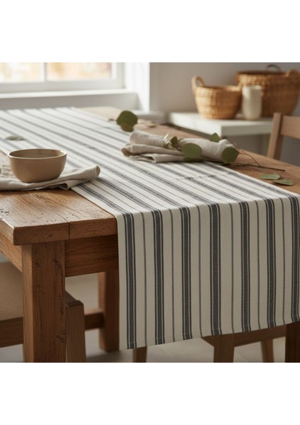 1 Adet Runner,çizgi Desenli 100% Pamuk Runner,yıkanabilir Runner 40X140 cm indirimleri