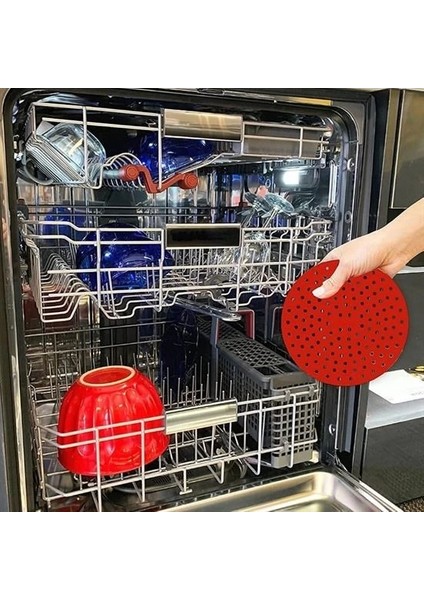 Epilons® Renkli Isıya Dayanıklı Yıkanılabilir Silikon Fırın ve Airfryer Yuvarlak Pişirme Matı 23 cm