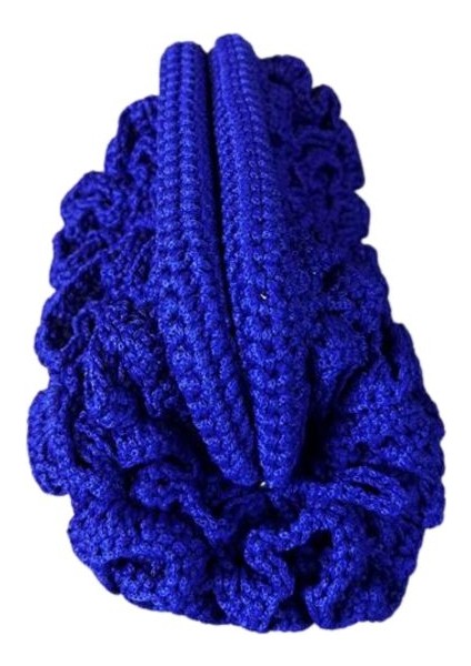 3992 El Yapımı Fırfırlı Model Makrome Ip Clutch Çanta / 15 x 25 cm