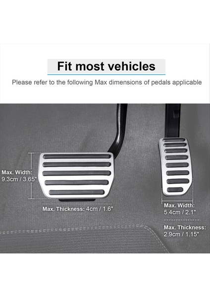 Fren ve Hızlandırıcı Pedalı Için Pedal Extender, Kısa Sürücüler Için Ayarlanabilir Uzunluk ve Açılı Pedal Genişletici (Yurt Dışından) fiyatları