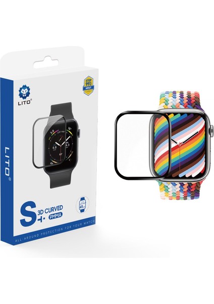 Apple Watch Ekran Koruyucu, Full Yapışkanlı 41 mm