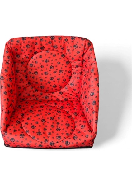 Üç Fonksiyonlu Kedi Yatağı - Kırmızı modelleri