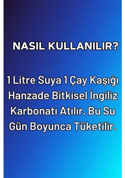 Hanzade 1 kg x 3 Bitkisel İngiliz Karbonatı Katkısız Doğal Özellikleriyle Sağlığınızı Destekler