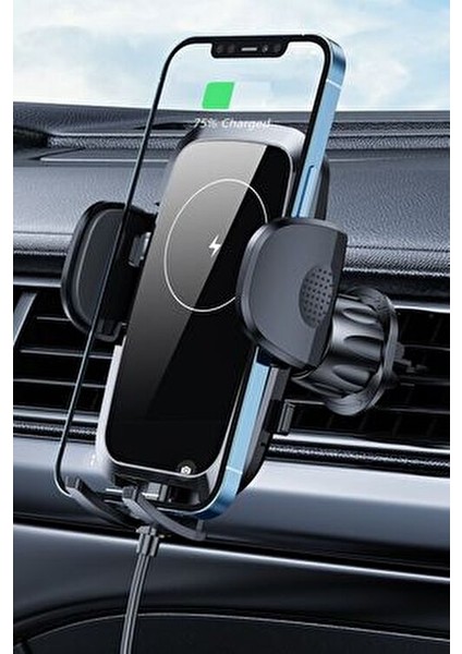 Kablosuz Şarjlı 15W Araç İçi Telefon Tutucu Yeni Nesil Kancalı Tasarım ile Güçlü Kavrama