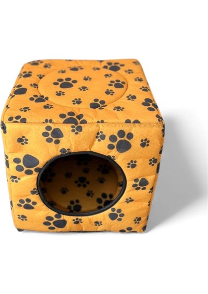 Üç Fonksiyonlu Kedi Yatağı - Turuncu