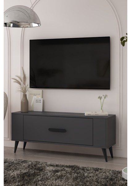 TV1338CT RETRO-128 Tv Sehpası Antrasit-Siyah