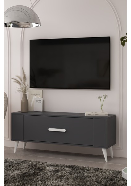 TV1338CT RETRO-128 Tv Sehpası Antrasit-Beyaz fırsatları