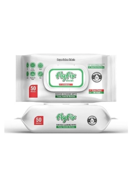 3 Adet Easy Clean Beyaz Sabun Katkılı Yüzey Temizlik Havlusu 50 Yaprak
