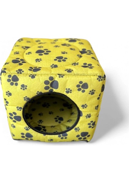 Üç Fonksiyonlu Kedi Yatağı - Sarı