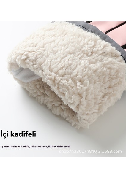 Bisiklet ve Kayak İçin Sıcak, Kalın, Polar Astarlı, Rüzgar Geçirmez, Soğuk Geçirmez ve Su Geçirmez Eldivenler (Yurt Dışından) modelleri
