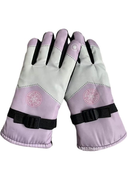 Bisiklet ve Kayak İçin Sıcak, Kalın, Polar Astarlı, Rüzgar Geçirmez, Soğuk Geçirmez ve Su Geçirmez Eldivenler (Yurt Dışından)