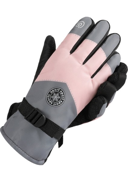 Bisiklet ve Kayak İçin Sıcak, Kalın, Polar Astarlı, Rüzgar Geçirmez, Soğuk Geçirmez ve Su Geçirmez Eldivenler (Yurt Dışından)