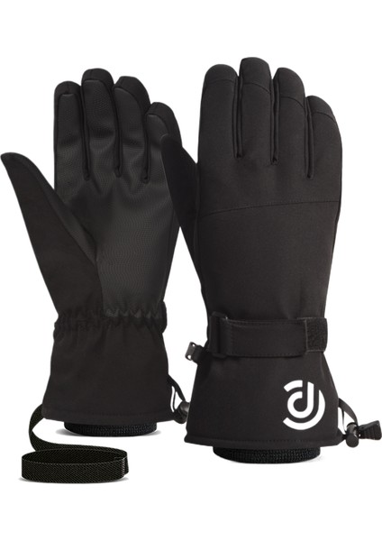 On parmak dokunmatik ekranlı, kalınlaştırılmış, rüzgar geçirmez, su geçirmez ve çok katmanlı sıcak kayak ve bisiklet eldivenleri (Yurt Dışından)