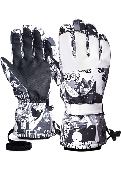 On Parmak Dokunmatik Ekranlı, Kalınlaştırılmış, Rüzgar Geçirmez, Su Geçirmez ve Çok Katmanlı Sıcak Kayak ve Bisiklet Eldivenleri (Yurt Dışından)