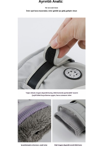 Sıcak, Polar Astarlı, Kalınlaştırılmış, Rüzgar Geçirmez, Donmaya Dayanıklı, Soğuğa Dayanıklı Açık Hava Bisiklet, Kayak, Dokunmatik Ekran Eldivenleri (Yurt Dışından) fiyatları