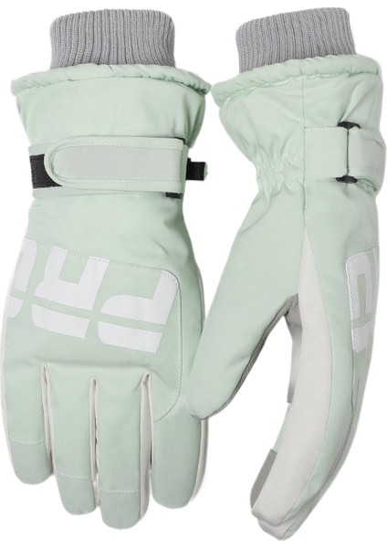 PRO İki Parmak Dokunmatik Ekranlı Polar Astarlı Kalınlaştırılmış Kaymaz Sıcak Tutan, Soğuk Geçirmez, Su Geçirmez, Rüzgar Geçirmez Bisiklet, Kayak ve Kar Oyunları Eldivenleri (Yurt Dışından)