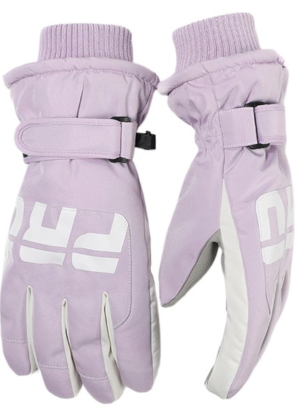 PRO İki Parmak Dokunmatik Ekranlı Polar Astarlı Kalınlaştırılmış Kaymaz Sıcak Tutan, Soğuk Geçirmez, Su Geçirmez, Rüzgar Geçirmez Bisiklet, Kayak ve Kar Oyunları Eldivenleri (Yurt Dışından)