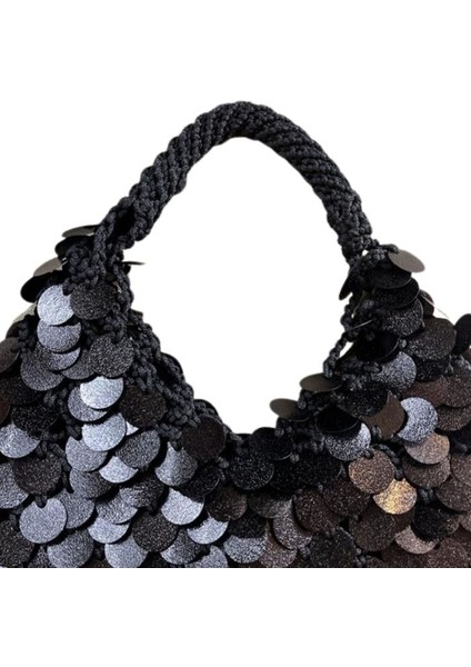 4845 El Yapımı Pullu Payetli Abiye El / Omuz Çantası - 30 x 25 cm fırsatları