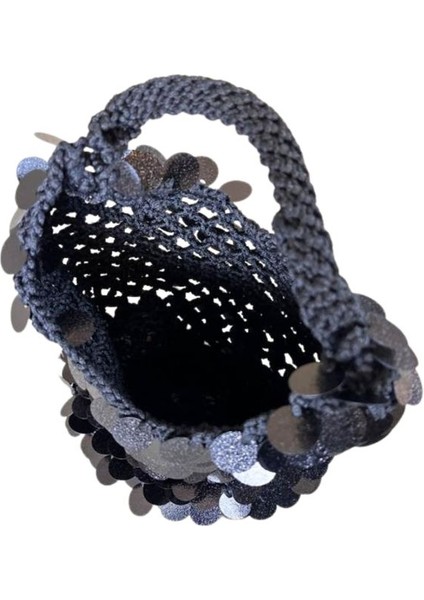 4845 El Yapımı Pullu Payetli Abiye El / Omuz Çantası - 30 x 25 cm indirimleri