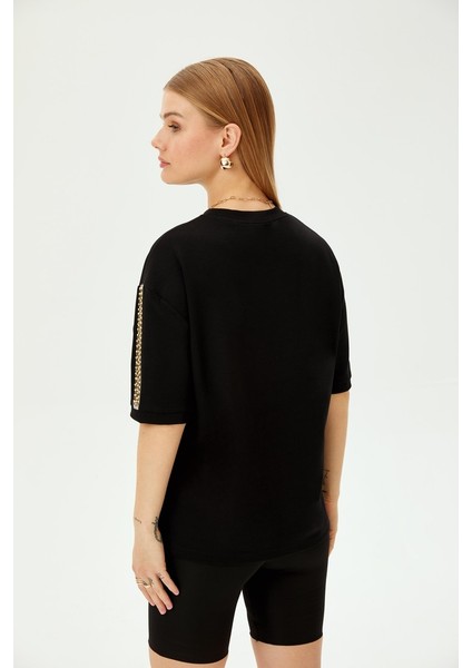 Inci Işlemeli Düşük Kol Regular Örme Tişört fiyatları