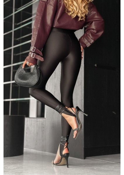 Yaman Market Kadın Yüksek Bel Topuk Altından Geçmeli Dalgıç Tayt