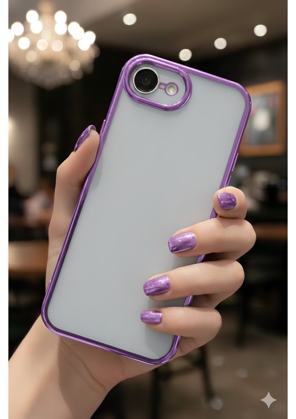 Apple iPhone 16E Uyumlu 3D Kamera Korumalı Şeffaf Tasarım Bumper Kılıf