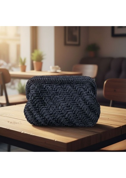 0772 El Yapımı Burslu Kağıt Ip Çanta / 28 x 20 cm