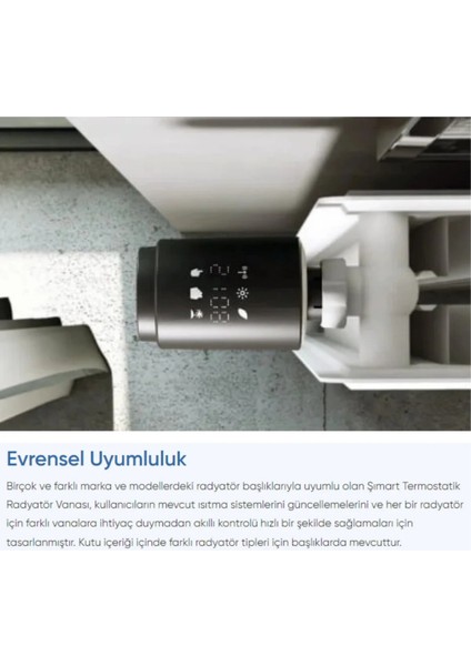 Akıllı Termostatik Radyatör Vanası Wi-Fi Bağlantılı ve Uzaktan Kontrol modelleri