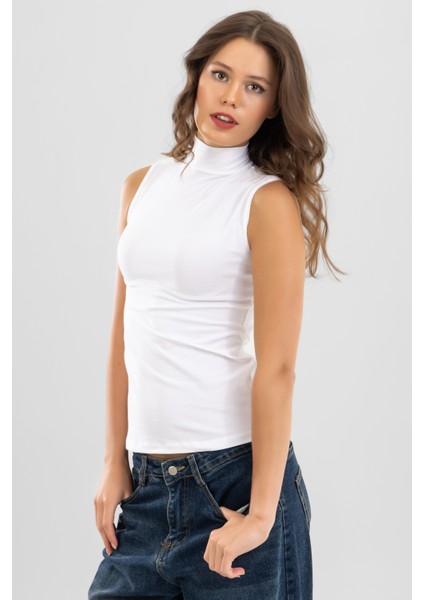 Kadın Pamuklu Balıkçı Yaka BODY 6320 Beyaz indirimleri