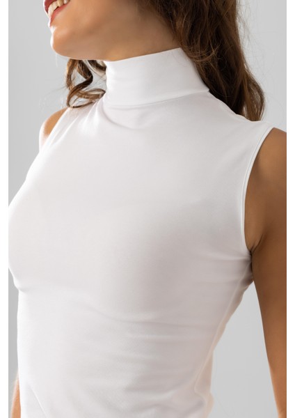 Kadın Pamuklu Balıkçı Yaka BODY 6320 Beyaz