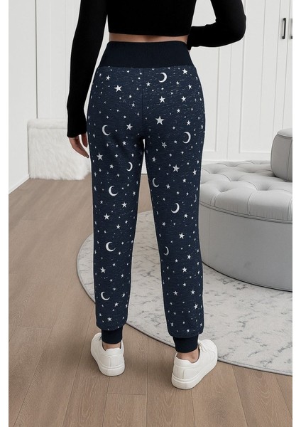 Yaman Market Kadın Yüksek Bel Bağcıklı Desenli Iki Iplik Pantolon indirimleri