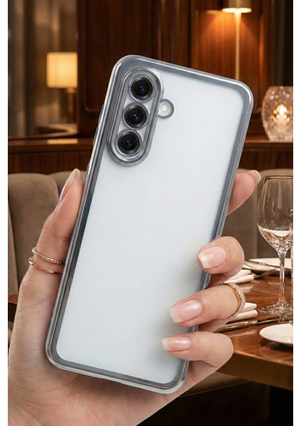 Samsung Galaxy A35 5g Uyumlu 3D Kamera Korumalı Şeffaf Tasarım Bumper Kılıf