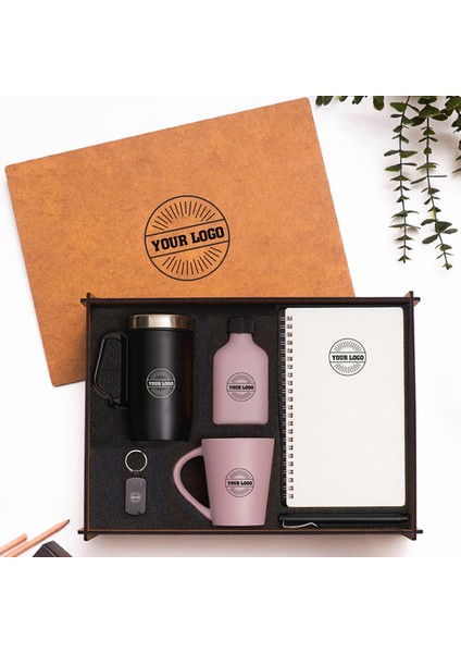 Ahşap Kutulu Kurumlara Özel Hediye Seti 3626-14