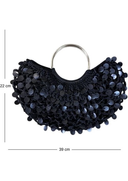 9123 El Yapımı Makrome Ip Deri Pullu Model El Çantası / 20 x 39 cm fiyatları