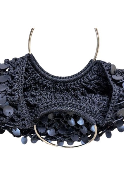 9123 El Yapımı Makrome Ip Deri Pullu Model El Çantası / 20 x 39 cm indirimleri