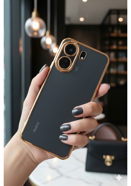 Poco C65 Uyumlu 3D Kamera Korumalı Şeffaf Tasarım Bumper Kılıf