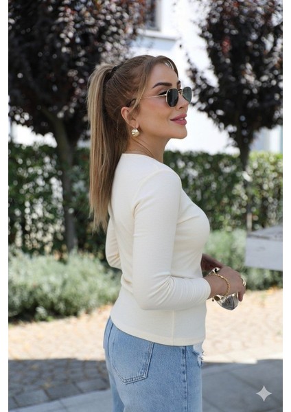 Yaman Market Kadın Uzun Kollu Kruvaze Yakalı Toka Detaylı Viskon Bluz modelleri