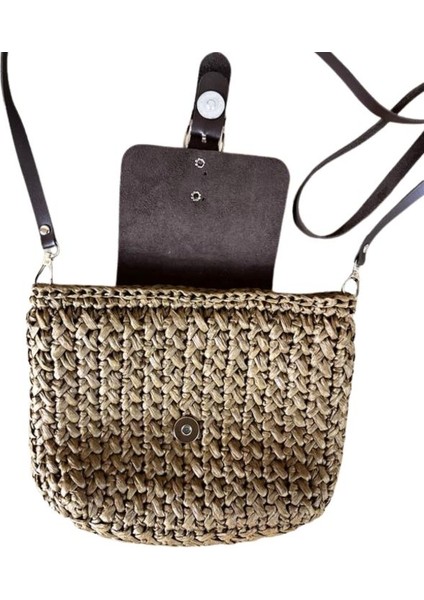 2469 El Yapımı Kahverengi Rafya Ip Çapraz Çanta / 23 x 16 cm indirimleri