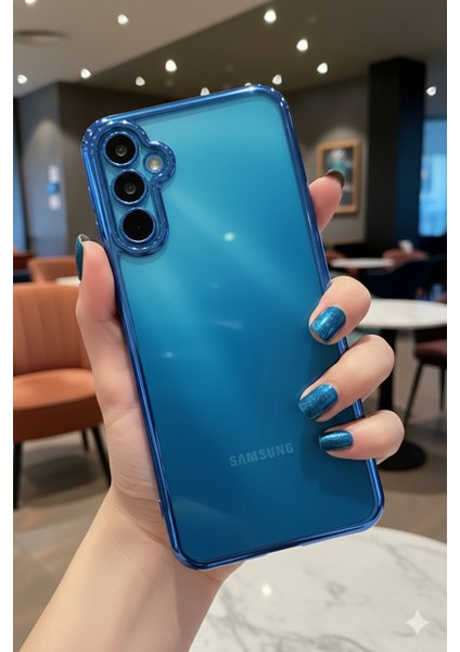 Samsung Galaxy A35 5g Uyumlu 3D Kamera Korumalı Şeffaf Tasarım Bumper Kılıf