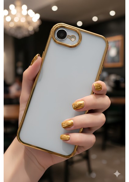 Apple iPhone 16E Uyumlu 3D Kamera Korumalı Şeffaf Tasarım Bumper Kılıf